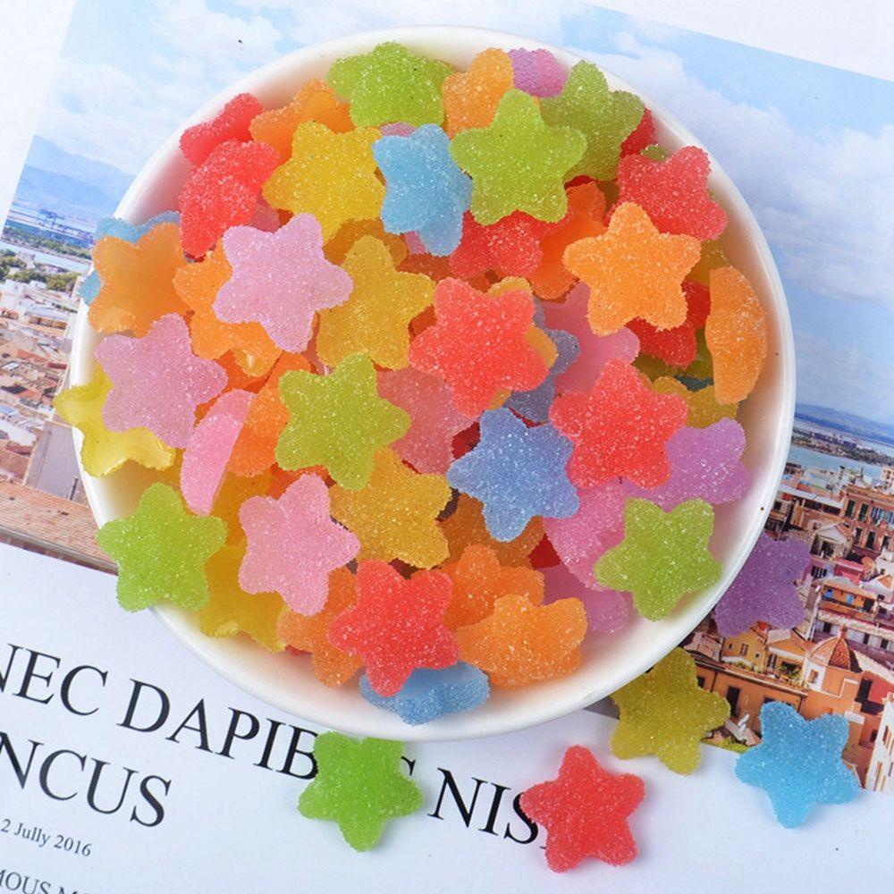 Bộ 20 Mặt Dây Chuyền Bằng Resin Mềm Màu Kẹo DIY Charms
