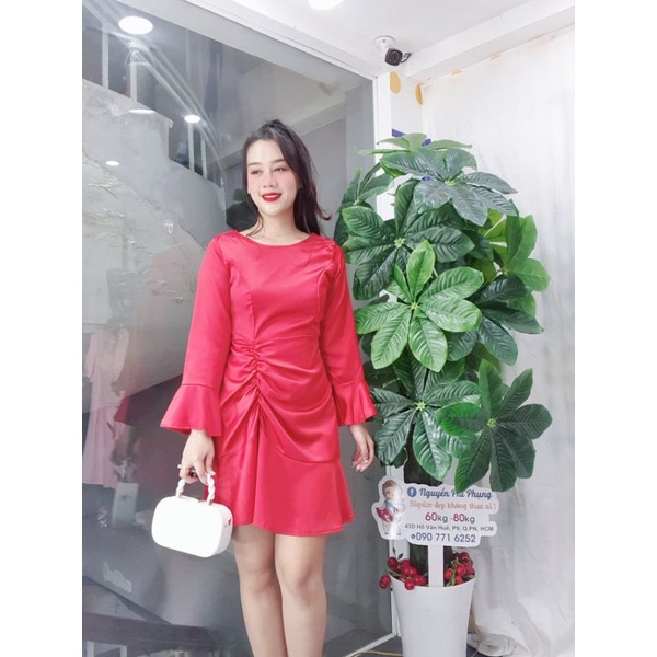 ĐẦM NHÚNG EO TAY LOE 58KG - 78KG