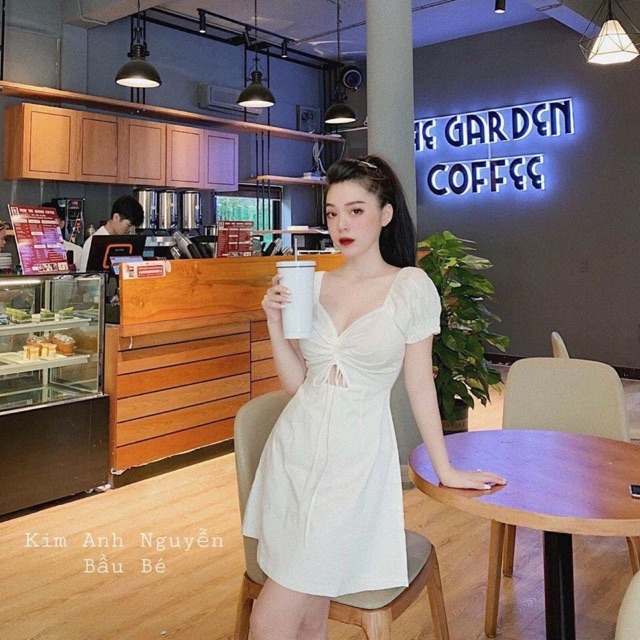 VÁY ĐŨI TAY BỒNG RÚT DÂY NGỰC SIÊU XINH DK35 | BigBuy360 - bigbuy360.vn