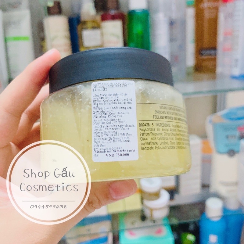 TẨY DA CHẾT TOÀN THÂN THE BODY SHOP BODY SCRUBS LEMON 250ML.