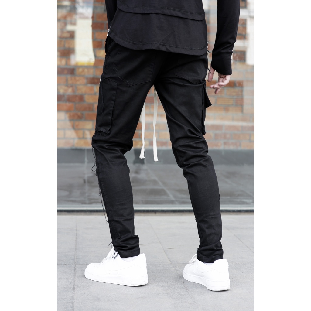 Jogger Kaki viền tưa túi hộp kết hợp túi zip Lexuza 098