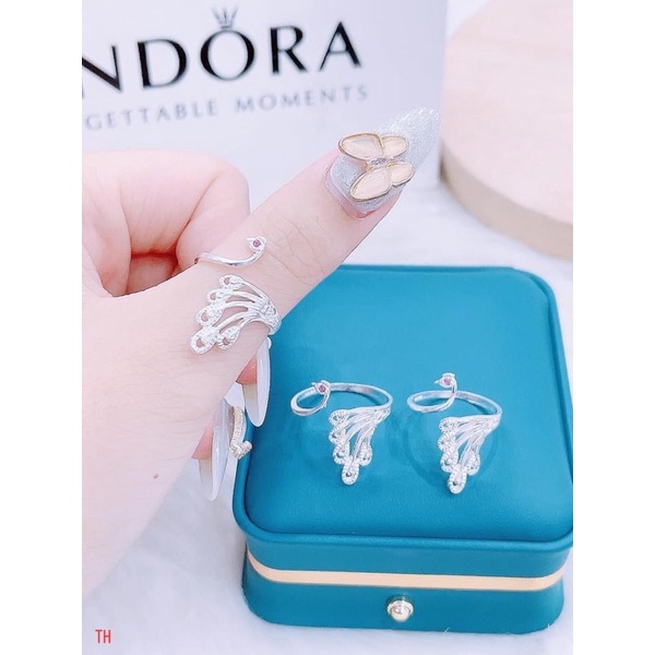 Nhẫn công bạc ta cho nữ thời trang, mẫu siêu mới trình làng Mainomi Shop Bạc Xinh