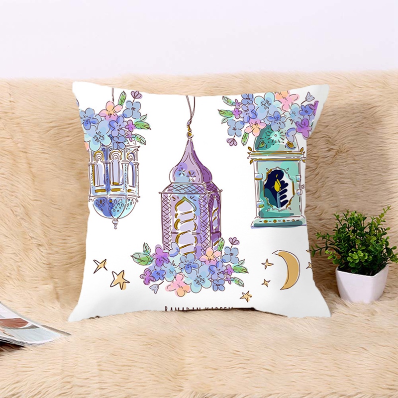 Vỏ Gối Vuông In Hình Lễ Hội Hồi Giáo 45cm X 45cm