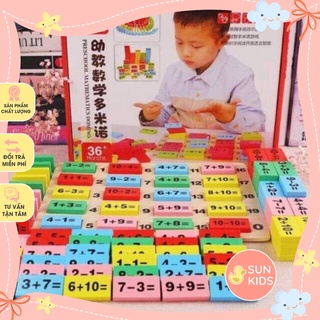 Bộ đồ chơi domino kèm học toán 110 chi tiết