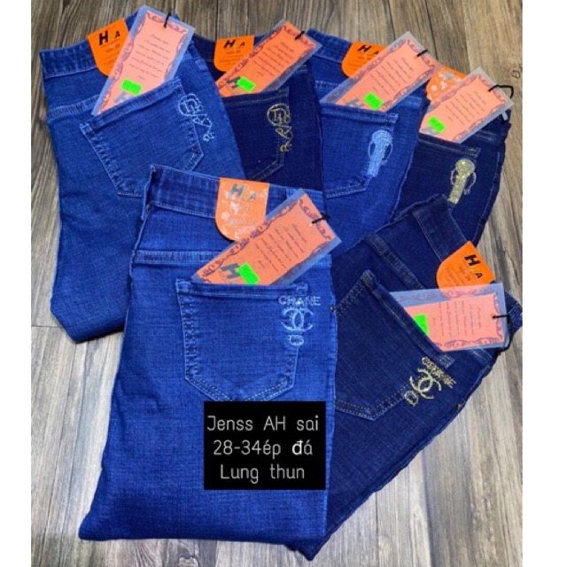 Quần jeans trung niên lưng thun siêu co giãn