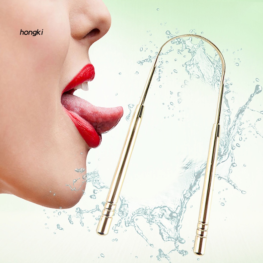 Dụng Cụ Cạo Lưỡi Bằng Thép Không Gỉ Giữ Sạch Răng Miệng Kèm Hộp Đựng