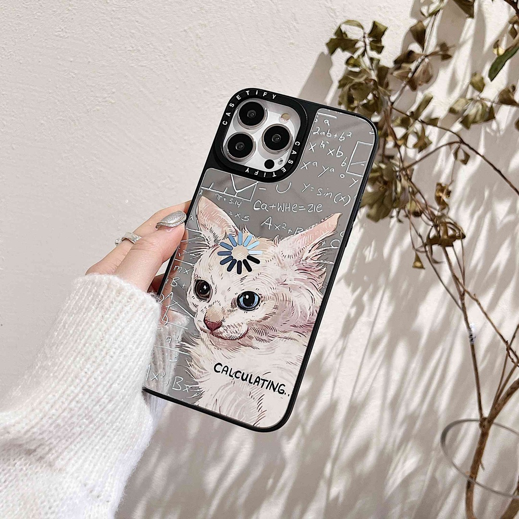 Ốp Điện Thoại TPU Trong Suốt Có Gương Hình Mèo Cho iPhone 13 Pro MAX 12 11 Pro MAX XR X XS MAX 7 / 8 Plus SE2020
