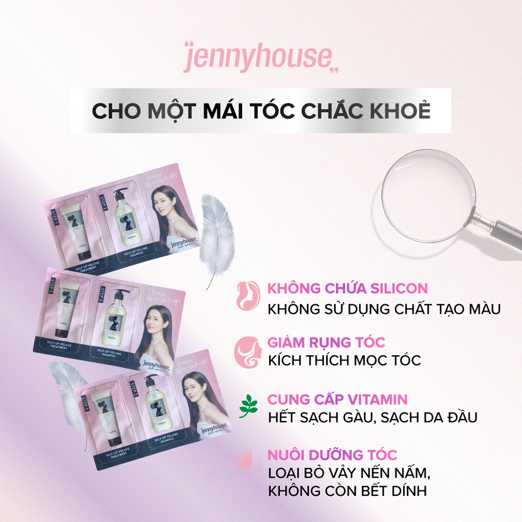 [Quà Tặng Không Bán] Mẫu Thử Dầu Gội JENNY HOUSE Self-Up Volume Shampoo 5ml, Dầu Xả Self-Up Volume Treatment 5ml