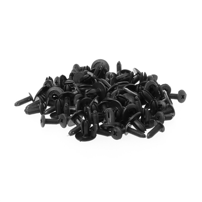 50 Pcs Car 6mm Bumper Hood Fender Splash Guard Retainer Clip Fastener For Toyota