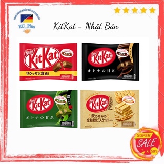 Bánh Kitkat Nhật Bản vị Trà xanh, Socola đắng, vị truyền thống, ... 150g