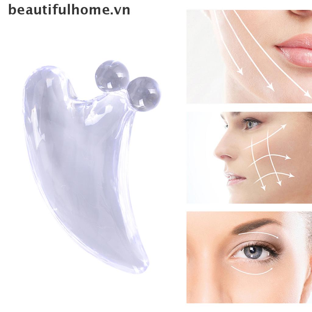 (Hàng Mới Về) Dụng Cụ Mát Xa Mặt Bằng Pha Lê Tự Nhiên Tiện Lợi