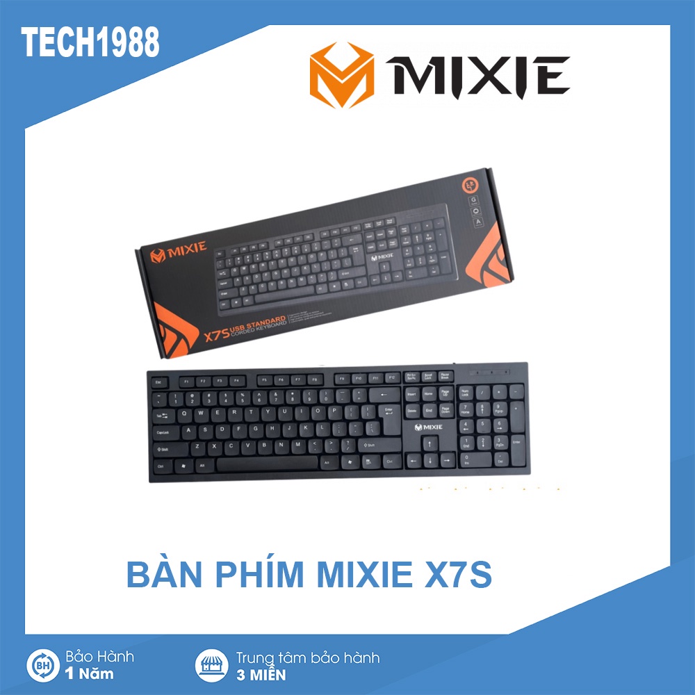 COMBO CHUỘT MÁY TÍNH MIXIE X2 & BÀN PHÍM CÓ DÂY MIXIE X7 - DÙNG CHO VĂN PHÒNG, CHƠI GAME