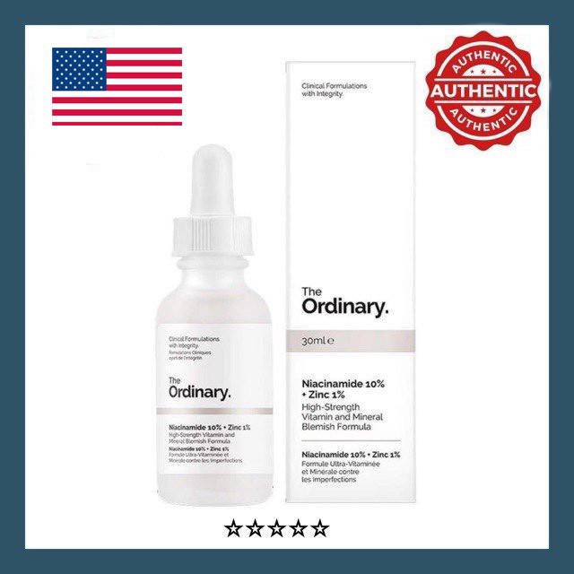 The Ordinary - Tinh chất giảm mụn thâm The Ordinary Niacinamide 10% + Zinc 1% - 30ml - Bebeau [Chính Hãng]