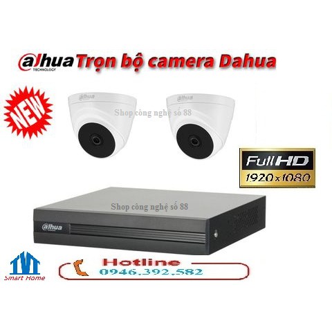 Trọn Bộ 2 Camera Dahua 2MP Full Phụ Kiện tự lắp đặt tại nhà được | BigBuy360 - bigbuy360.vn