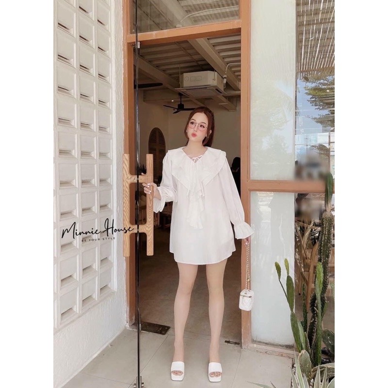 [SIÊU HOT] Váy Sơ Mi Dáng Suông, Áo Giấu Quần Suông Thô Bèo Quyến Rũ