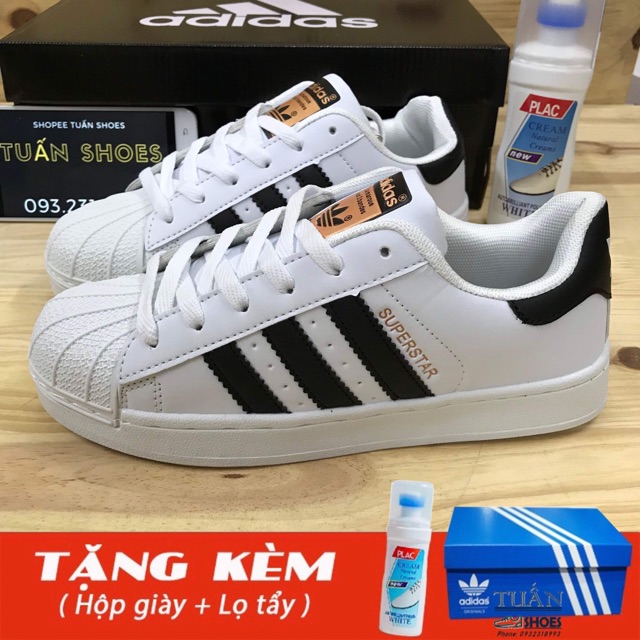[KÈM HỘP+LỌ TẨY] GIÀY THỂ THAO SNEAKER MŨI SÒ XỌC ĐEN NAM NỮ