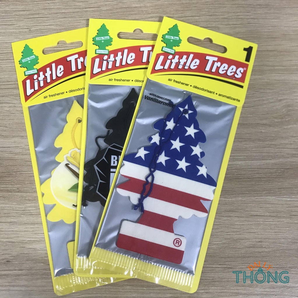 Cây Thông Thơm - Lá Thông Thơm LITTLE TREES Treo Xe, Khử Mùi Trên Xe Ô Tô, Phòng Ngủ, Tủ Quần Áo