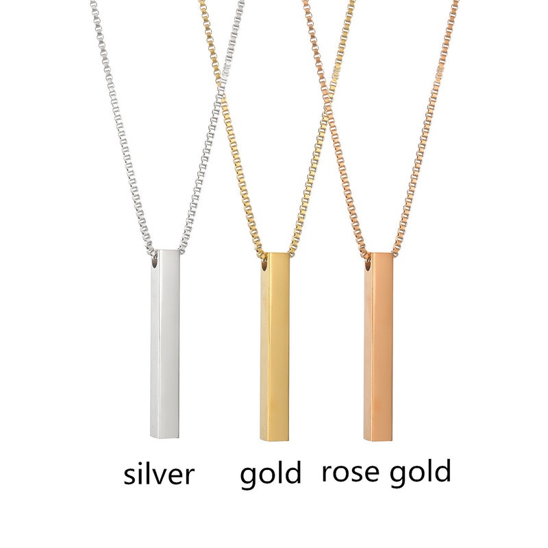 Vòng cổ Bằng Thép Titan Không Gỉ Mặt Dây Đơn Giản Thời Trang Dành Cho Nam Nữ