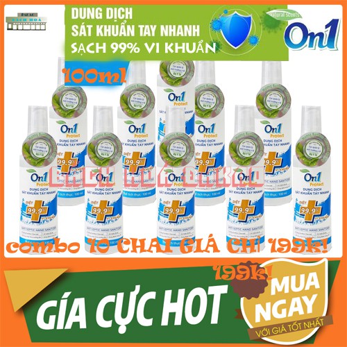 Hàng Chính Hãng - FREE SHIP Dung Dịch Sát Khuẩn Tay Nhanh 100ml COMBO 10