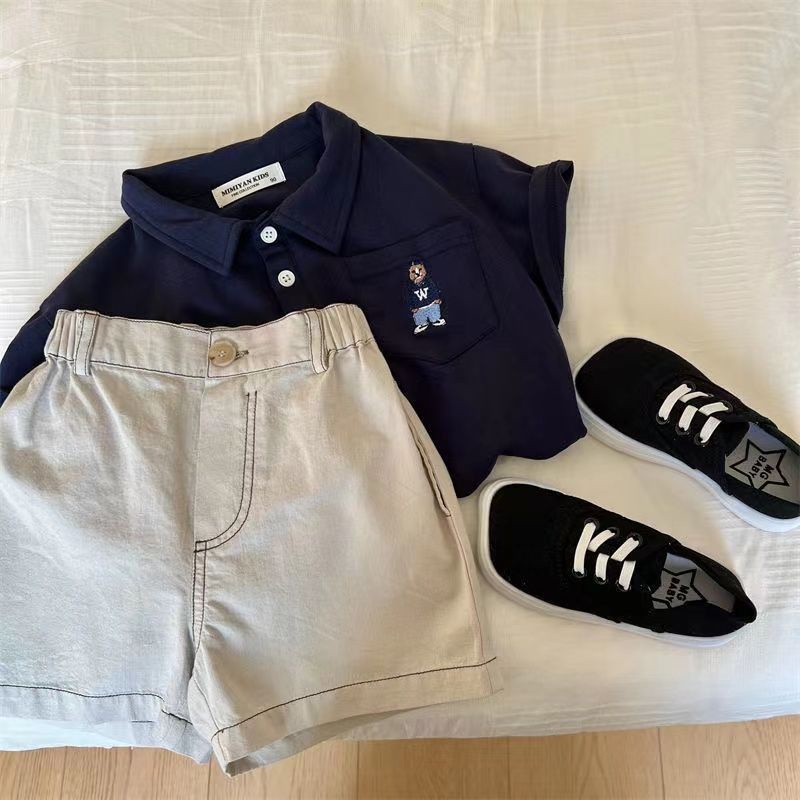 Áo Thun polo Cotton Nguyên Chất Phong Cách Mới Mùa Hè Cho Bé Trai