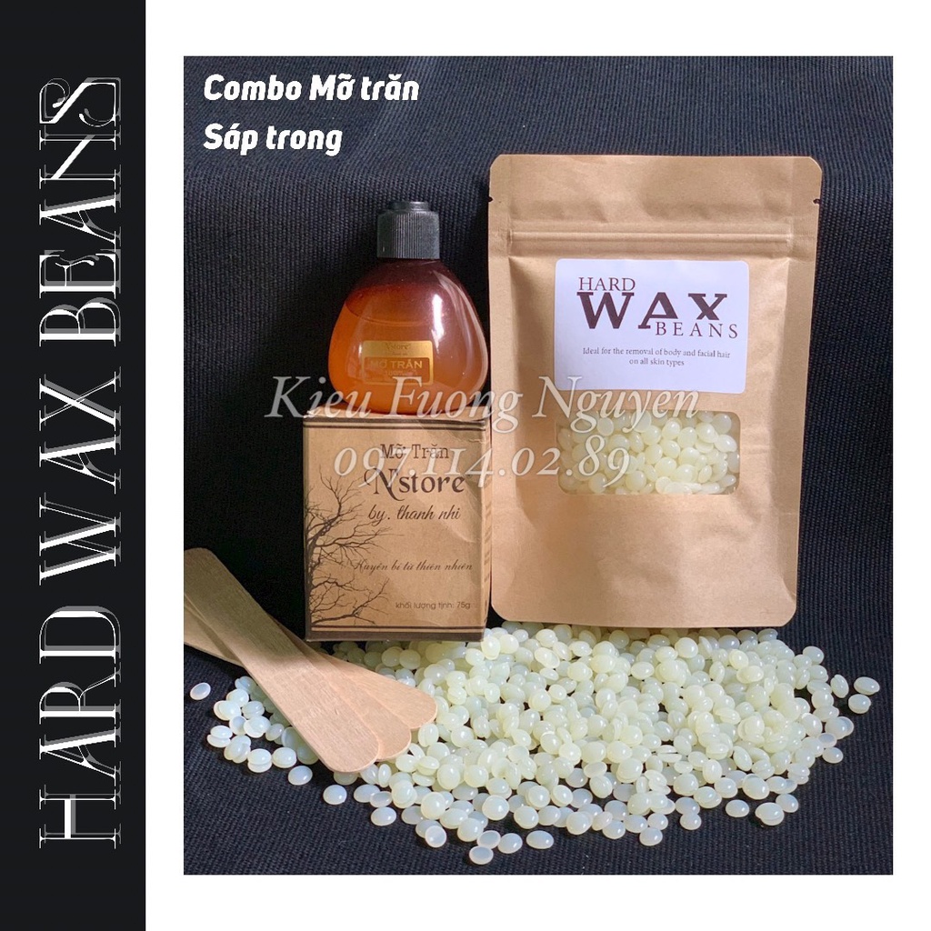 Sáp Wax Dừa Coconut Wax Nóng Hard Wax Beans Nhập Khẩu Siêu Bám Lông, Hạt Wax Lông CocoNut Cao Cấp Sáp Trong Cho Nam Nữ