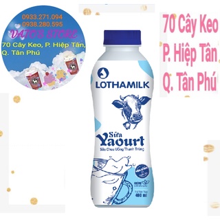 Sữa chua uống thanh trùng Long Thành Lothamilk 490ml có đường / Yaourt Long Thành Lothamilk 490ml