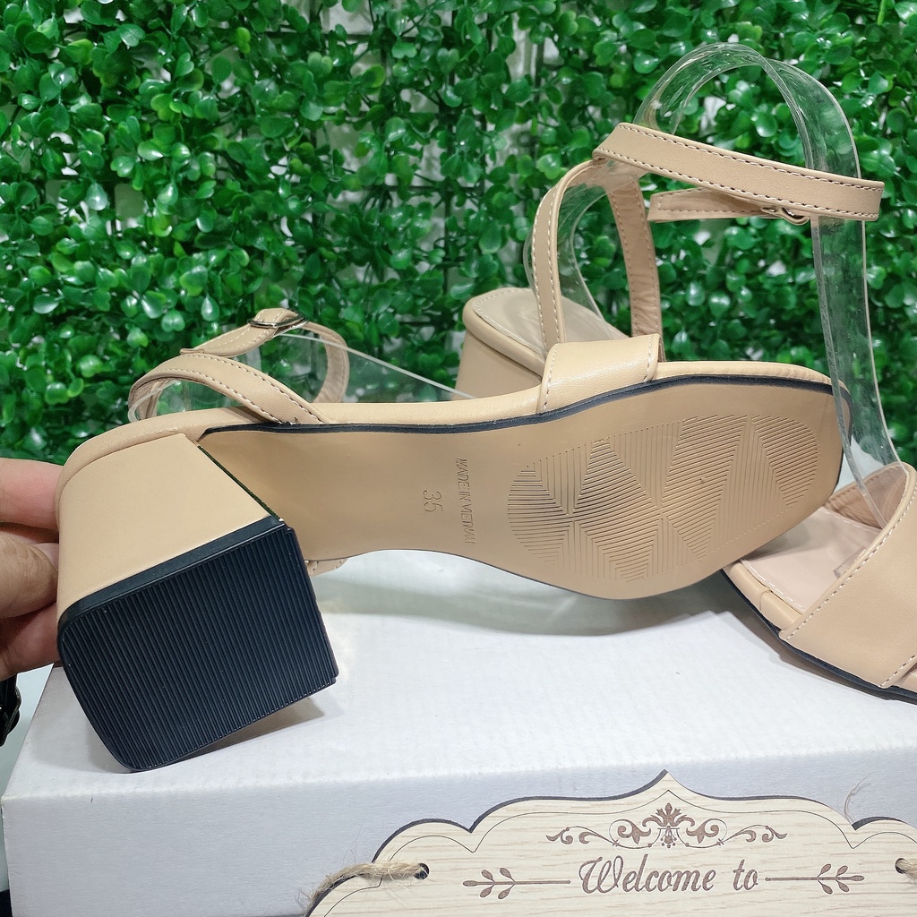 Giày cao gót 7 phân Thiên Hương VNXK BP2TH81 Giày cao gót nữ đế vuông 7p cm tôn dáng siêu sang đi học đi làm sang trọng