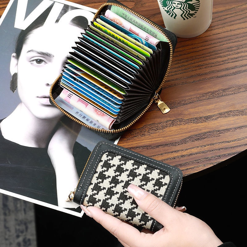 Ví Đựng Thẻ ID / Tiền Xu Chống Khử Từ Phong Cách Retro Cho Nam Và Nữ