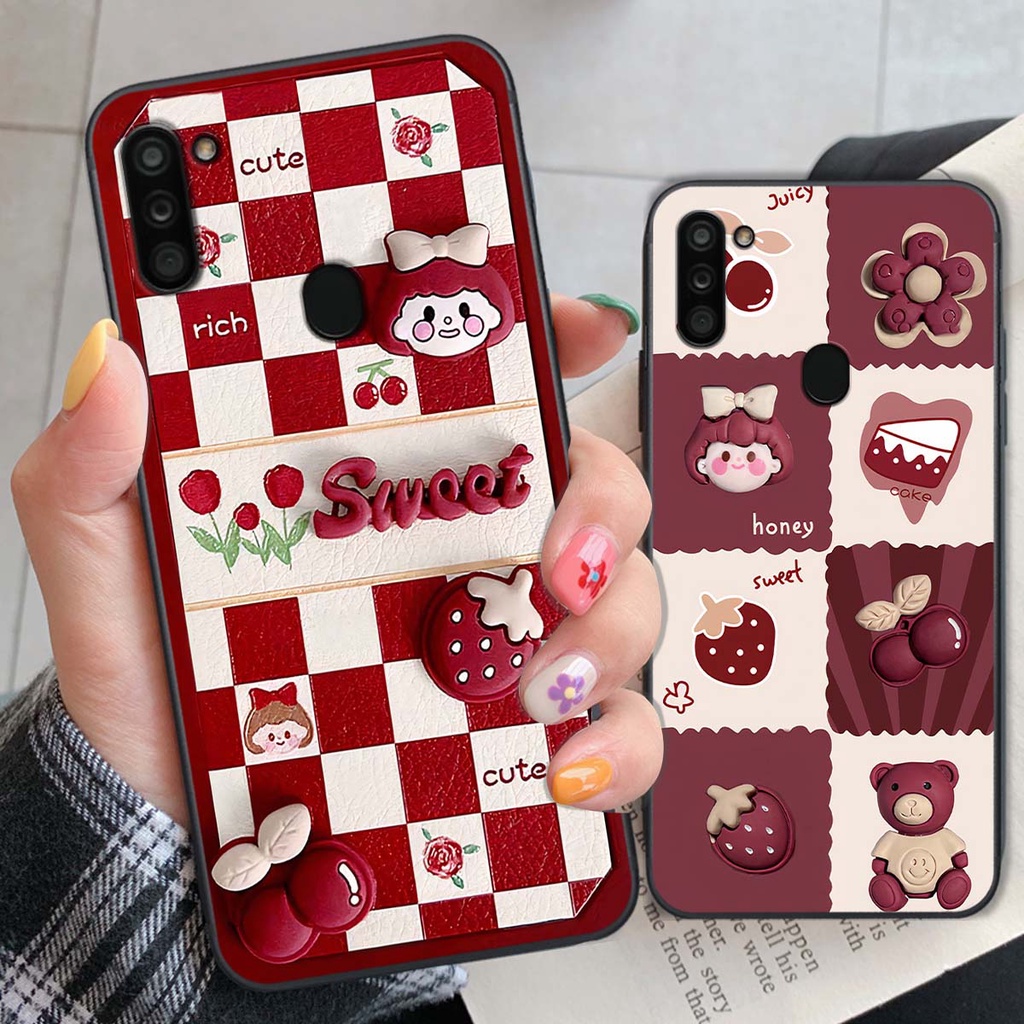 Ốp Samsung A11 / M11 in hình trái tim, caro kẹo ngọt đầy cá tính siêu đẹp siêu chất