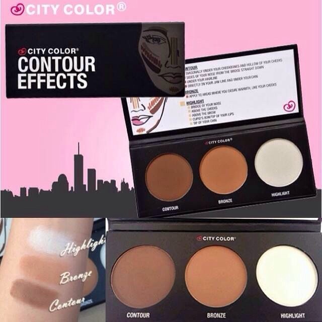 Bảng phấn tạo khối 3 ô City Color Contour Effects Palette