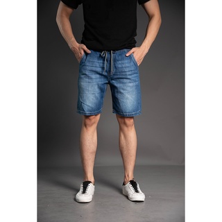 Quần short jean nam cạp chun H90 chất bò co giãn J015