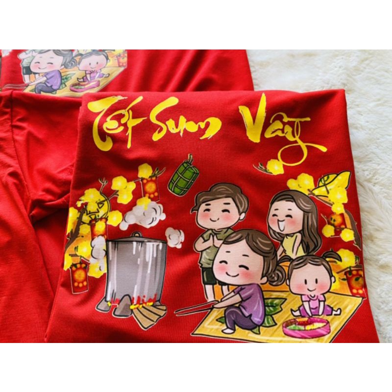 Áo gia đình 3/4/5 người tết sum vầy 2022. Familystore