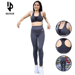 Đồ tập Gym Yoga thể thao nữ Màu Xám có mút ngực vải thun mềm mịn, co dãn 4 chiều OPY121