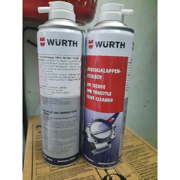 Vệ sinh họng ga Wurth Chính hãng 500ml