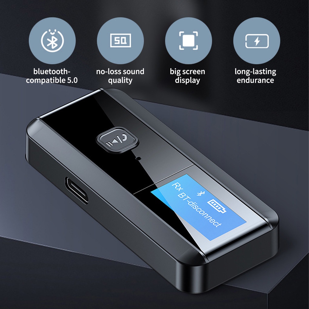 Bộ điều hợp âm thanh không dây 5.0 tương thích với Bluetooth cho tai nghe/ TV/ máy nghe nhạc MP3