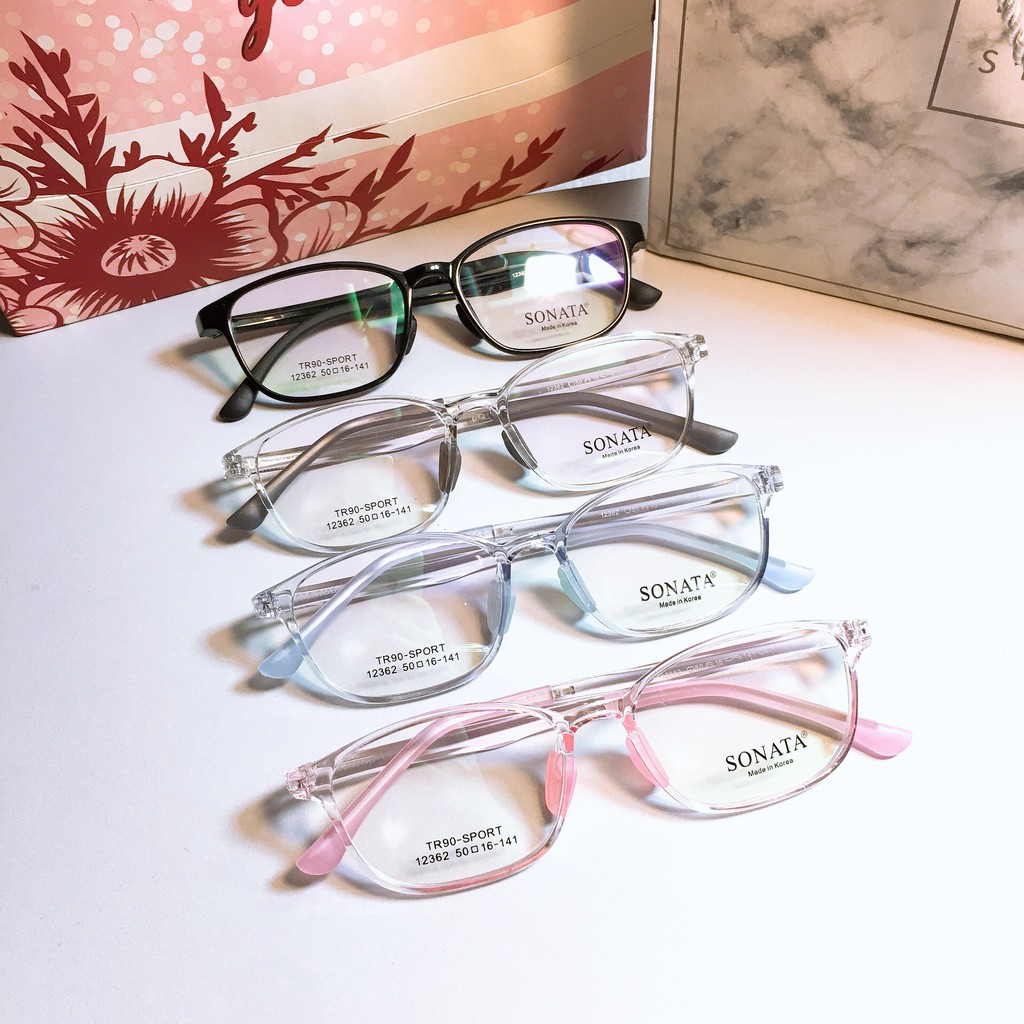 Gọng kính nhỏ cho bạn mặt nhỏ, mũi thấp hoặc trẻ em mã 12362 nhận cắt cận viễn loạn.