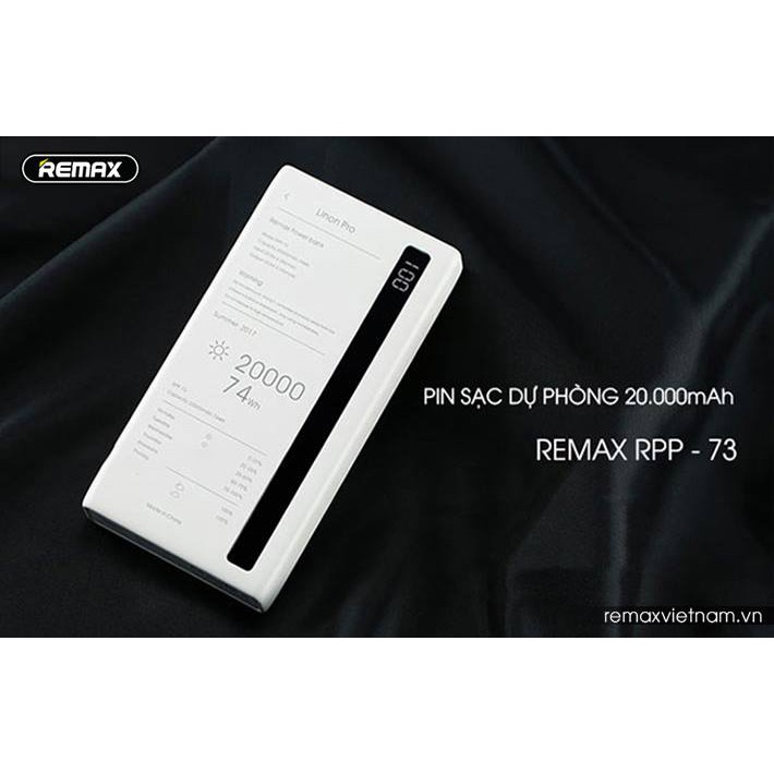 Pin sạc dự phòng 20000mAh Remax RPP - 73