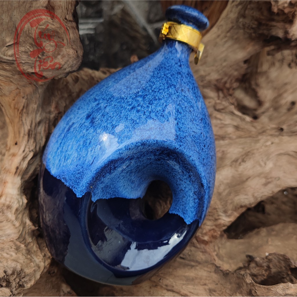 Bình gốm đựng rượu trăng khuyết bình rượu gốm 1,5L nhiều màu bình phong thủy đẹp