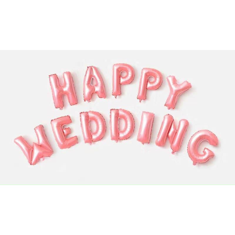 Đổ Sỉ Bộ Bóng Chữ Cưới Happy Wedding SỈ 1X