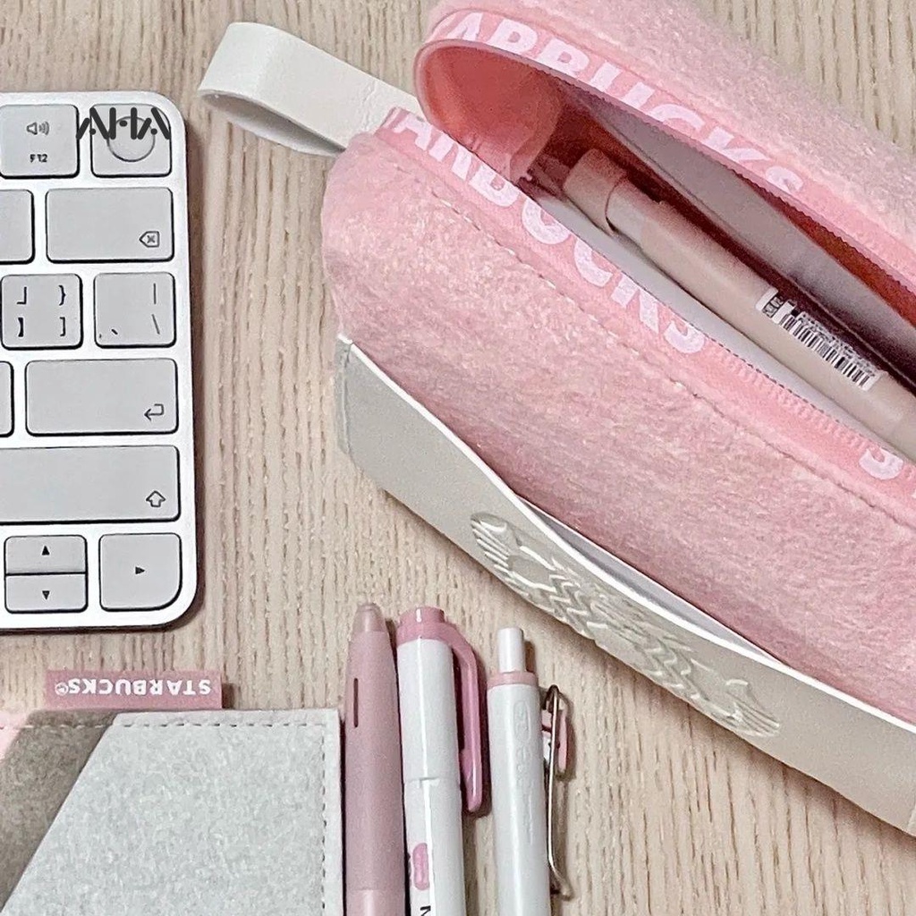 Túi đựng mỹ phẩm AHA OFFICIAL màu macaron xinh xắn tiện lợi cho du lịch