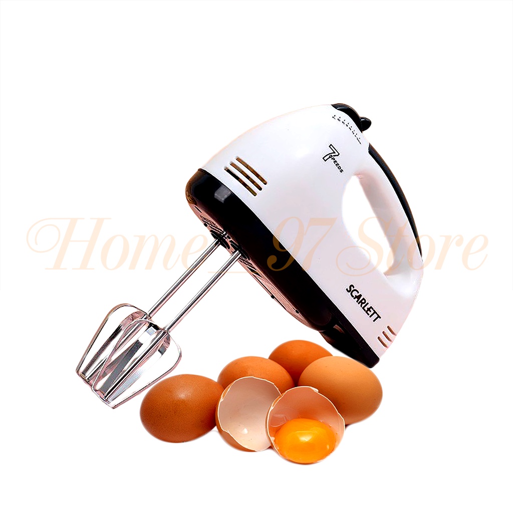 Máy Đánh Trứng Mini Cầm Tay 7 Tốc Độ Đa Năng, Đánh Trứng, Làm Bánh, Đánh Kem,Trộn Bột,Tạo Bọt Cà Phê Tiện Lợi.
