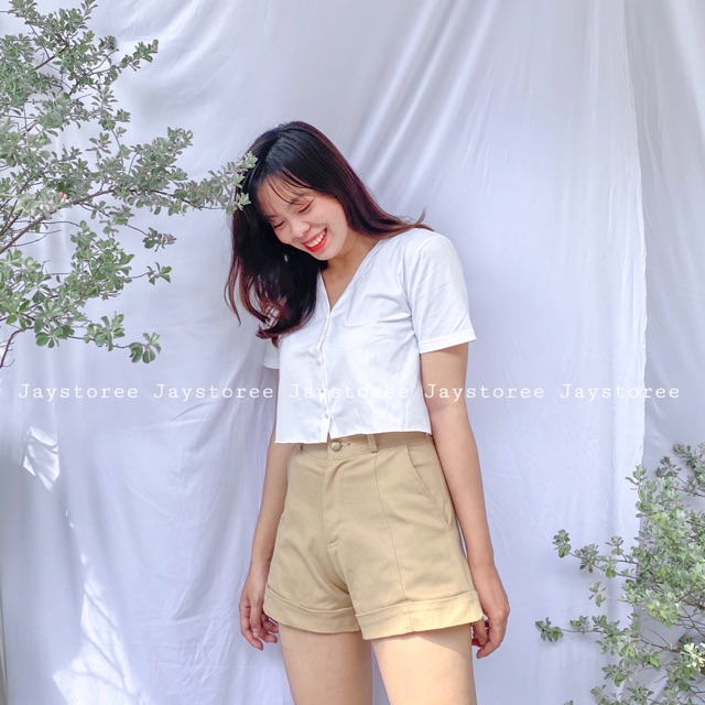 Quần short kaki nữ  Mint/ Tan Jaystoree