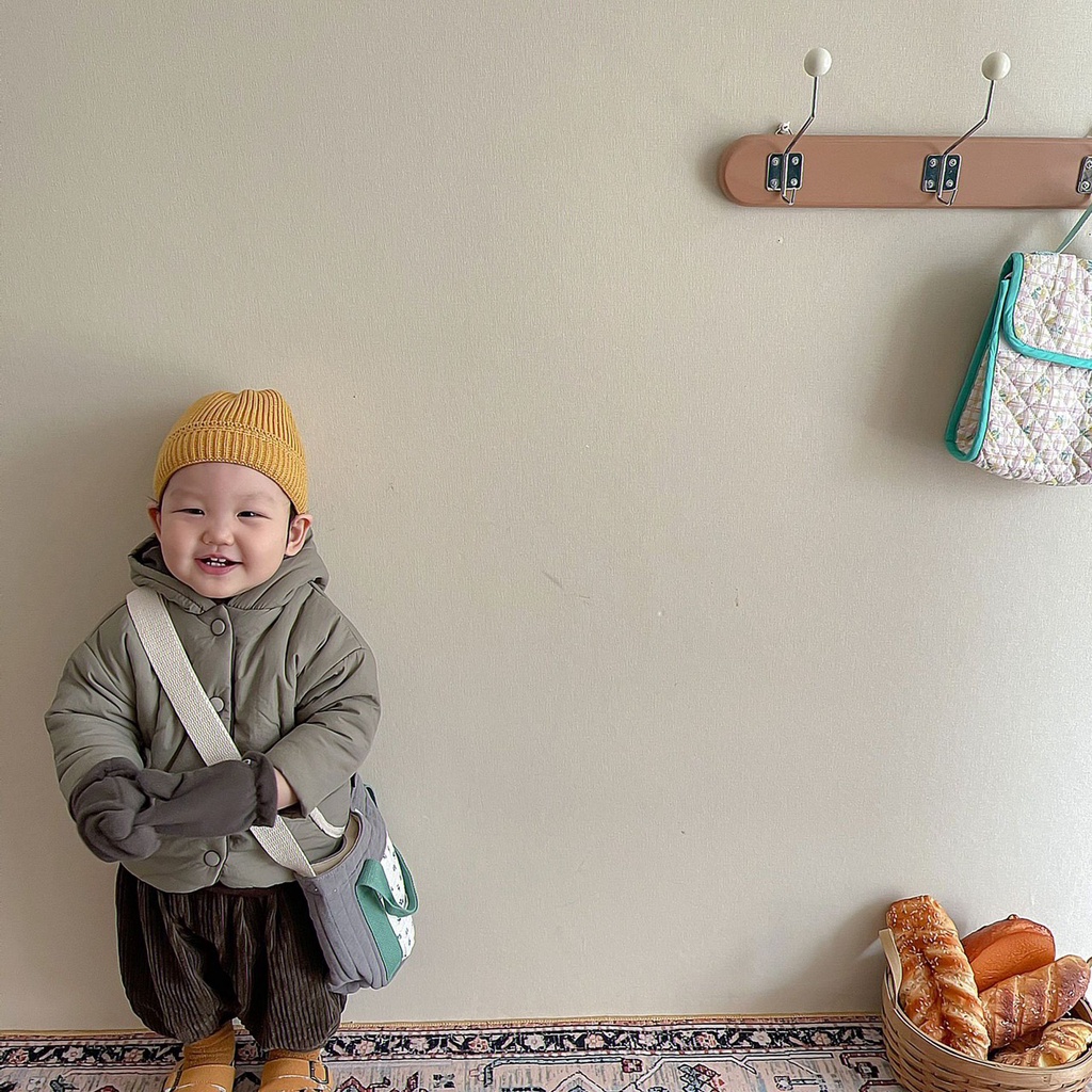 Áo phao cho bé Áo khoác phao có mũ cho bé trai bé gái từ 7kg đến 15kg tặng kèm găng tay phong cách Hàn Quốc