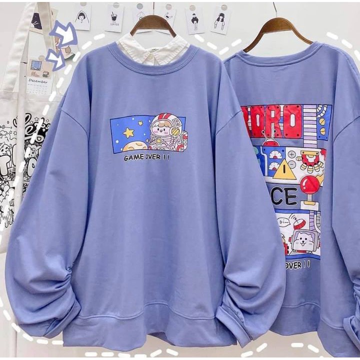 Áo Sweater RORO 4 màu kèm ảnh thật Nam nữ