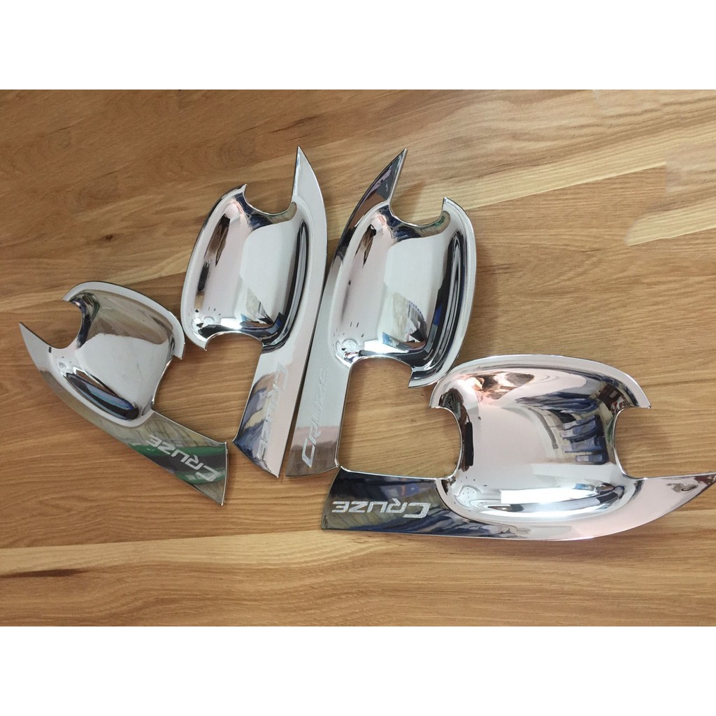 Ốp Tay Cửa Và Hõm Cửa Xe Cruze 2009 đến 2019 Mạ Crom Cao Cấp Chống xước tay cửa làm đẹp cho xe