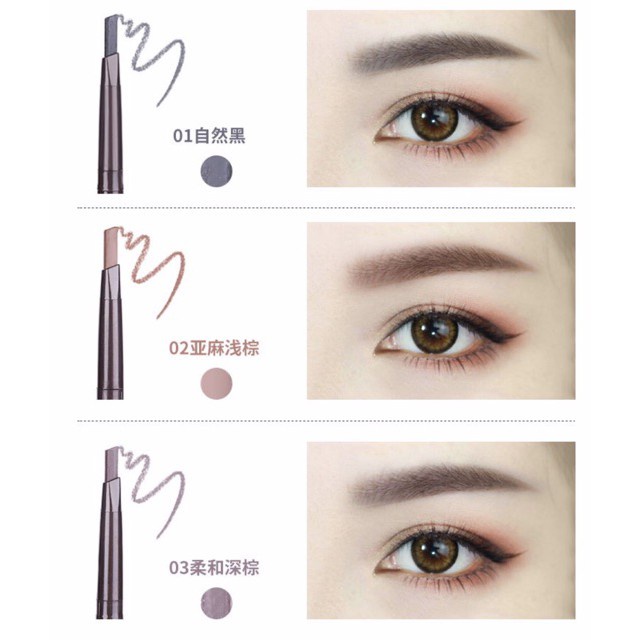 Chì Kẻ Mày Nâu 2 đầu Geometry Drawing Color Eyebrows kèm hộp siêu mịn chính hãng nội địa sỉ | BigBuy360 - bigbuy360.vn