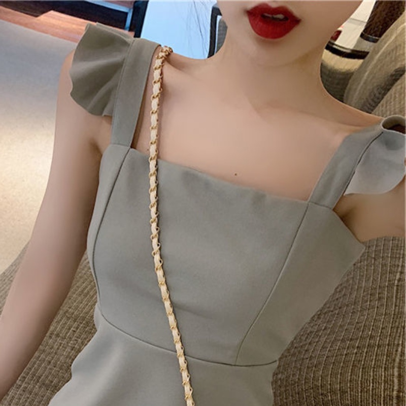 [ Mã 12FASHIONSALE1 giảm 10K đơn 50K ] Đầm Hai Dây Dáng Ôm Thời Trang Mùa Hè Hàn Quốc Quyến Rũ Dành Cho Nữ