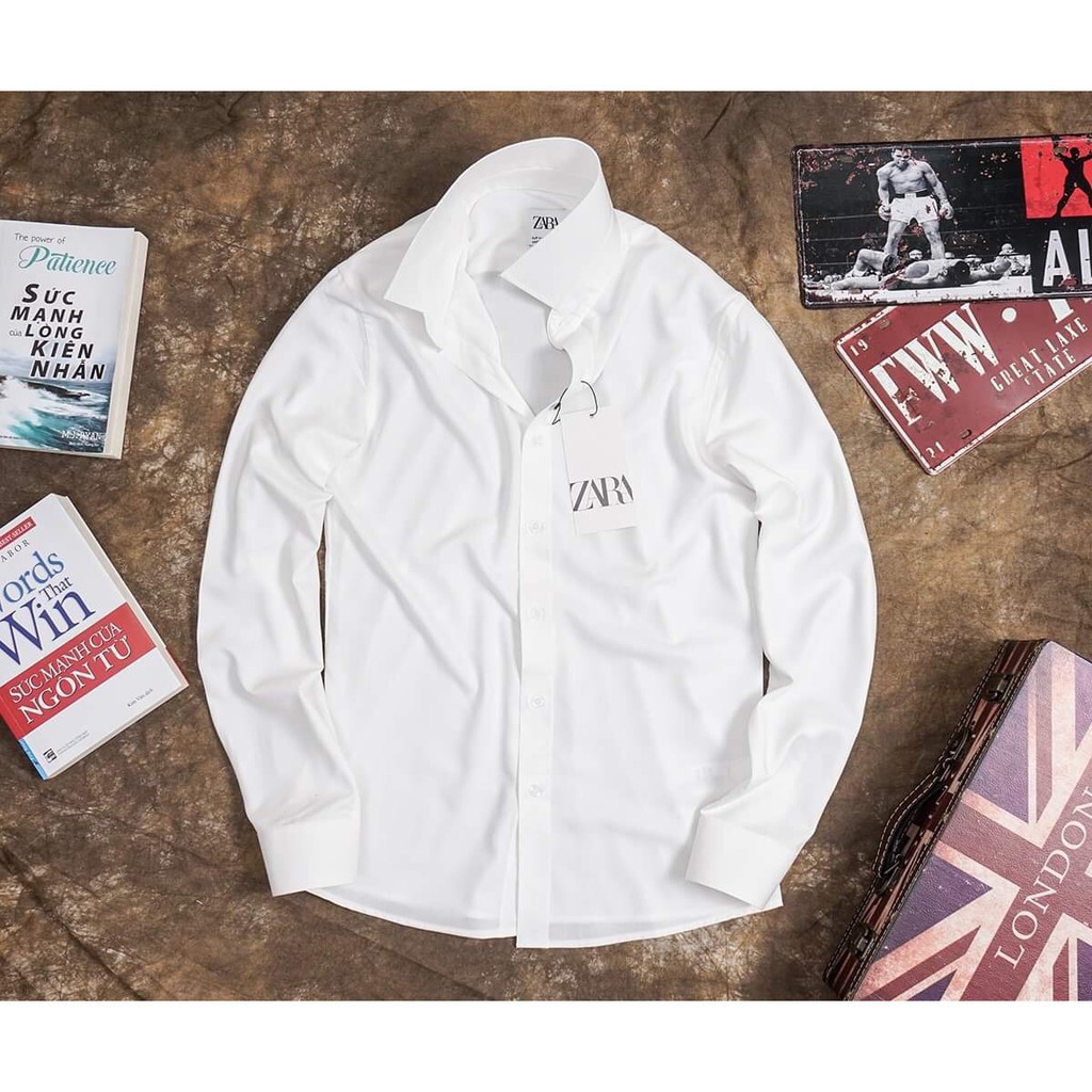 Sơ Mi Nam Trơn Sợi Tre Màu Trắng Số Lượng Có Hạn | BigBuy360 - bigbuy360.vn