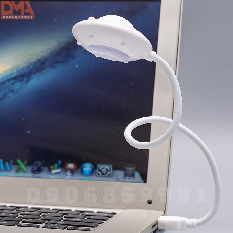 Đèn ngủ trang trí,đèn led đọc sách nguồn USB đĩa bay