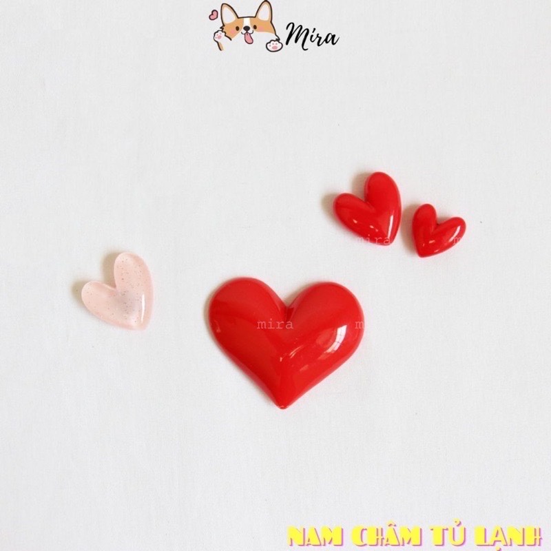 Nam Châm Tủ Lạnh 3D Tim nhỏ Love Mini Decor Bàn Học, Trang Trí Bàn Làm Việc, Đính Note, Quà Cho Bạn Gái MIRA-3D68023